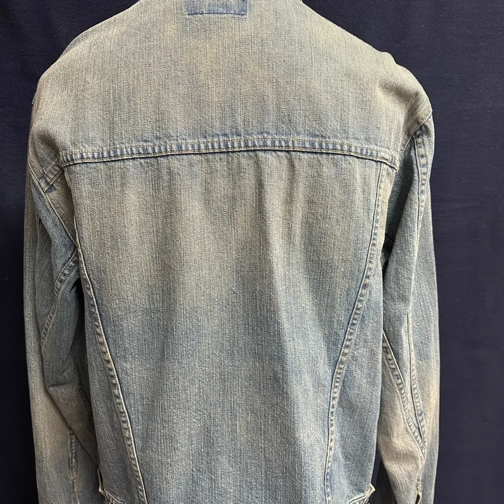 Ralph Lauren Polo denim Jacket. Men’s size XL. Tan wash on 1/4 distress. - Picture 2 of 4